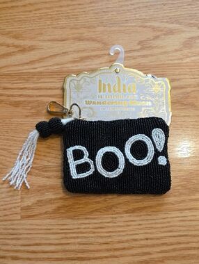 Wandering Moon Beaded 'BOO!' Pouch